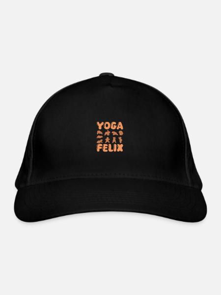 Yoga pour chat Felix - Casquette classique bio - noir - Devant