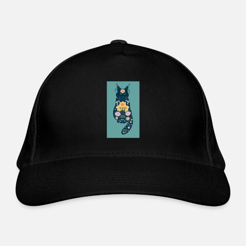 Blaue Maine Coon Bio-Baseballkappe
