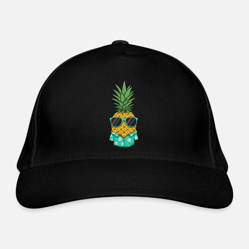 Kühle Ananas - Bio-Baseballkappe - Schwarz