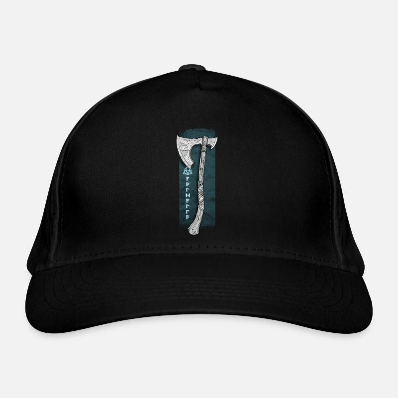 Warrior's Path: Axe and Celtic Runes Organic Baseball Cap