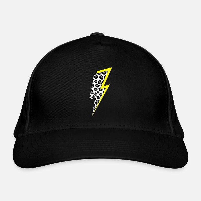 Lightning Leopard Pattern with Neon Yellow Shadow Organic Baseball Cap