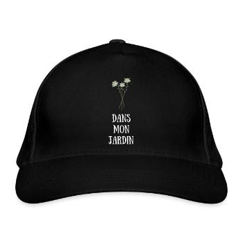 DANS MON JARDIN PAQUERETTES - Casquette classique bio - noir - Devant