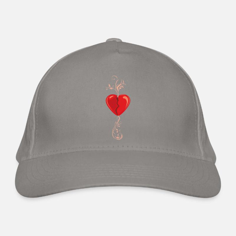 Broken heart Organic Baseball Cap