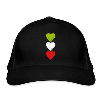 Liberté de vie de femme - Liberté de vie de femme - Cœurs - Casquette classique bio - noir - Devant
