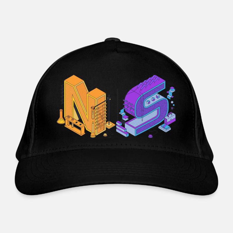 Lettres steampunk NaruSasu en violet et orange Casquette classique bio