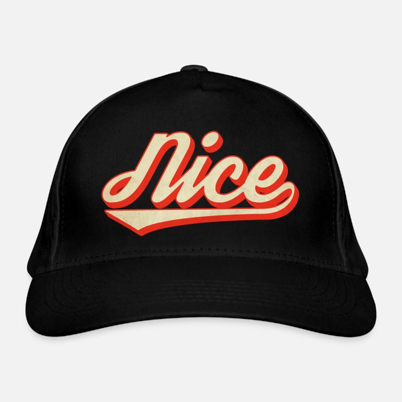 Nice Retro Schriftzug Bio-Baseballkappe