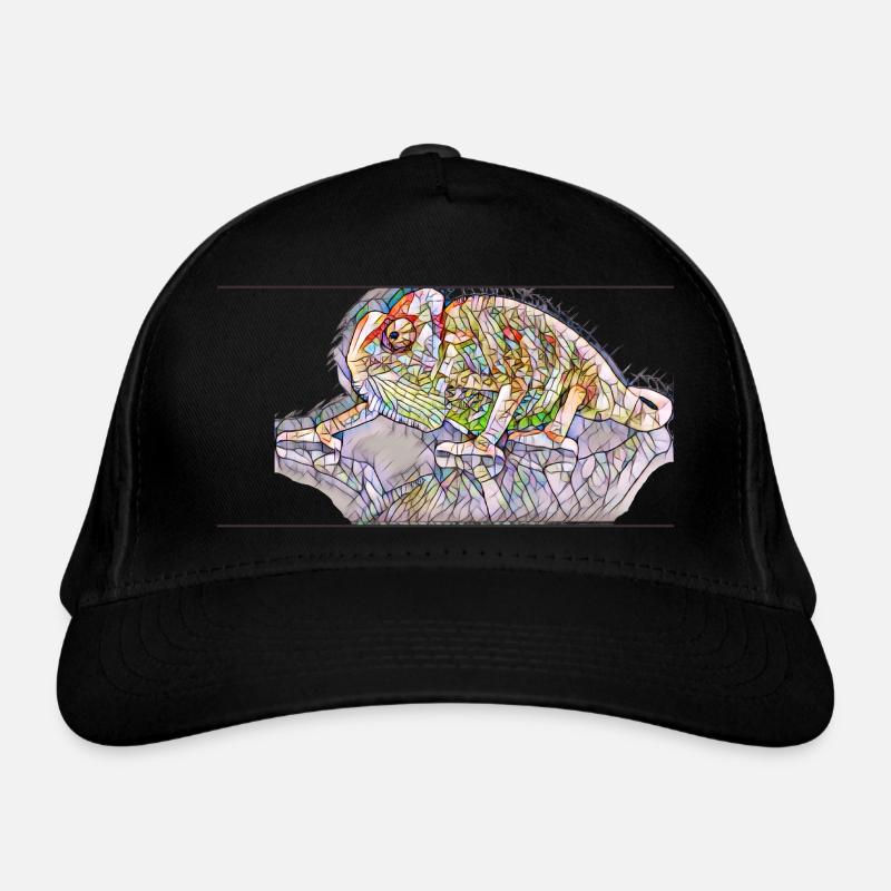 Caméléon - Impression d’art colorée et élégante Casquette classique bio