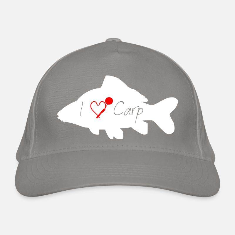 I love Carp white transparent Bio-Baseballkappe