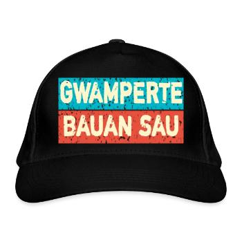 Bayerisch lustig - Bio-Baseballkappe - Schwarz - Vorne
