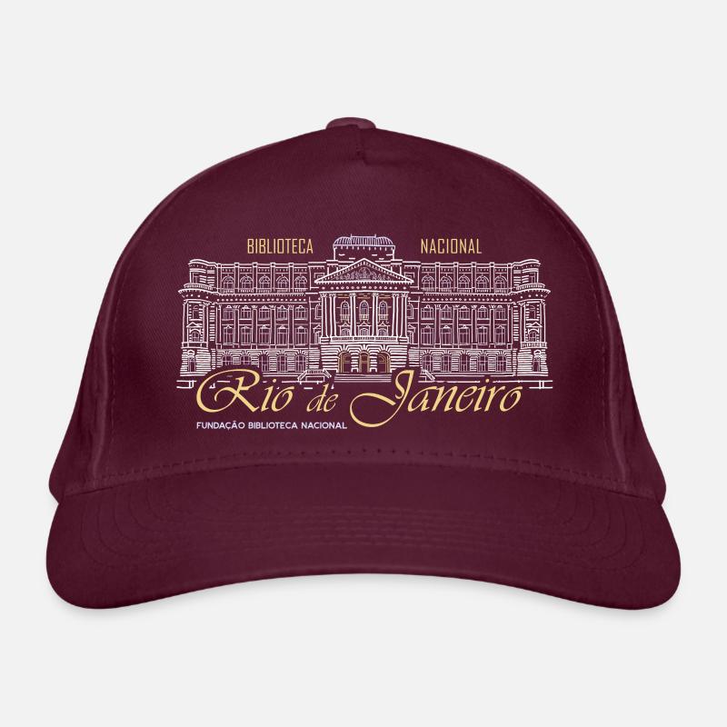 Rio de Janeiro, Brésil Bibliothèque de dessin à la main Casquette classique bio