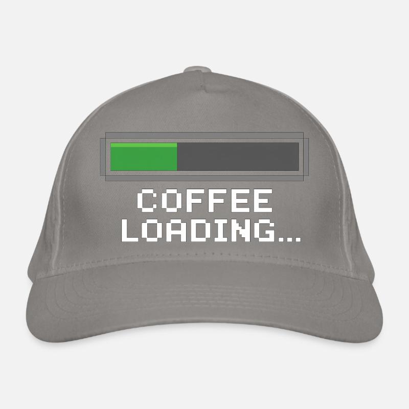 Coffee Loading Bar Pixel Organic Baseball Cap