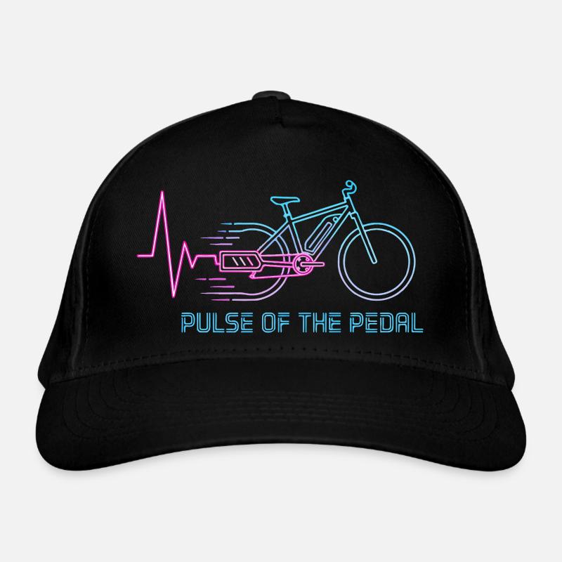 Neon Pulse Bicycle Graphic Organic Baseball Cap