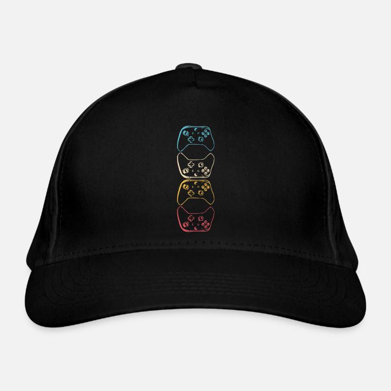Gamer Controller Gaming jeux vidéo rétro Jeu 4 Casquette classique bio