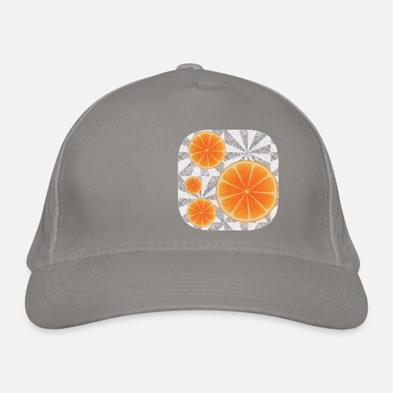 Orangen-Kunst Bio-Baseballkappe