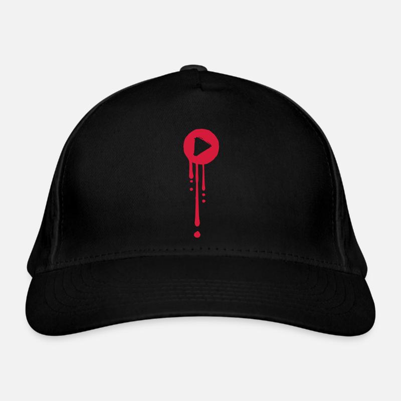 signe jouer pause arrêter graffiti drop cercles mu Casquette classique bio