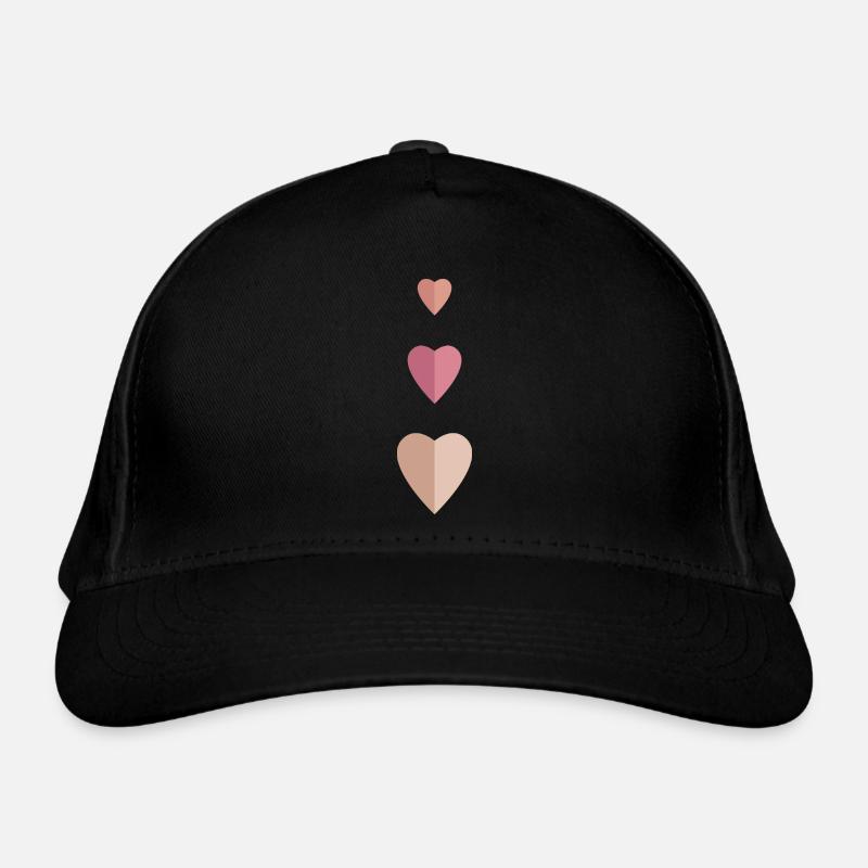 3 Herzen Bio-Baseballkappe