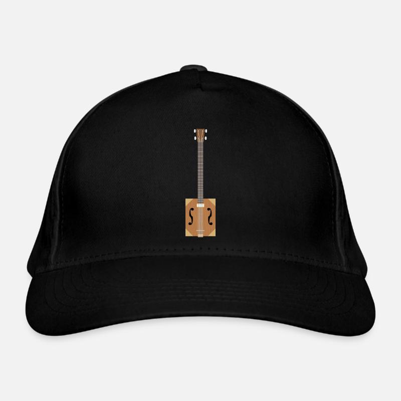 Cigar Box Guitar - Organic Baseball Cap - black