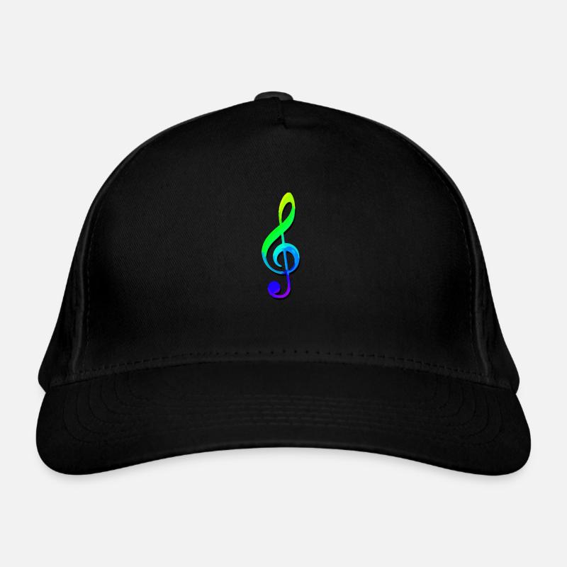 Notenschlüssel | Musik | Klang - Bio-Baseballkappe - Schwarz