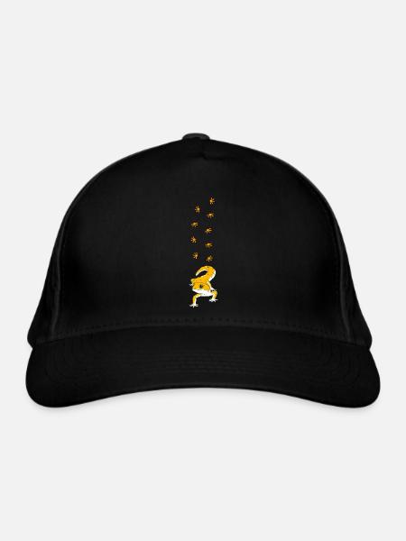 Gecko léopard - Casquette classique bio - noir - Devant