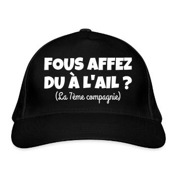 militaire, septième compagnie, 7ème compagnie - Casquette classique bio - noir - Devant