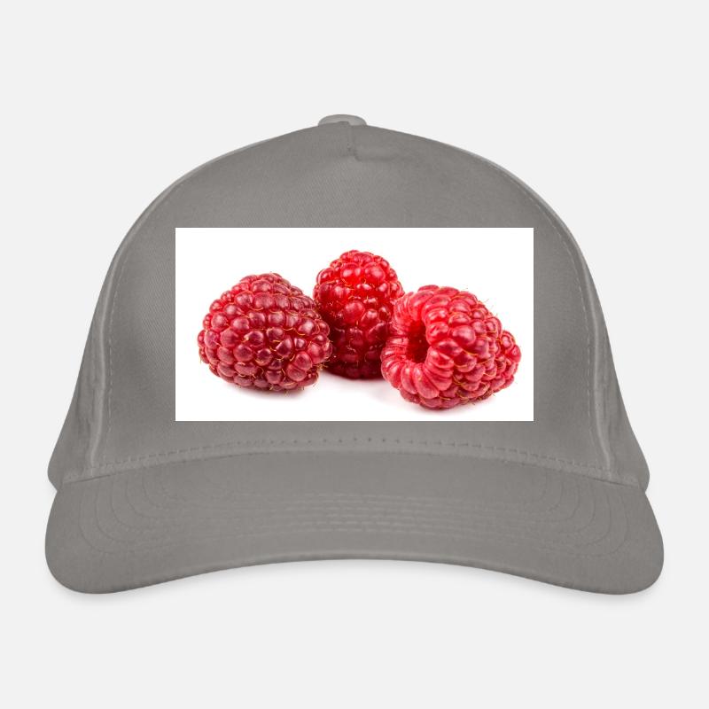 Himbeere. raspberry Bio-Baseballkappe