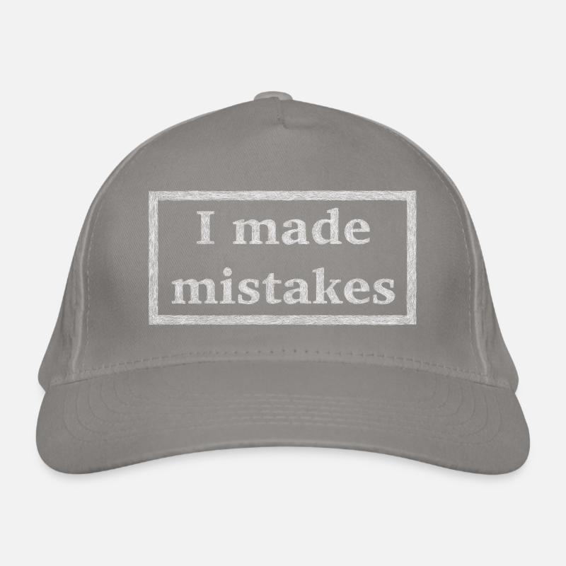 Mistakes - white version Organic Baseball Cap