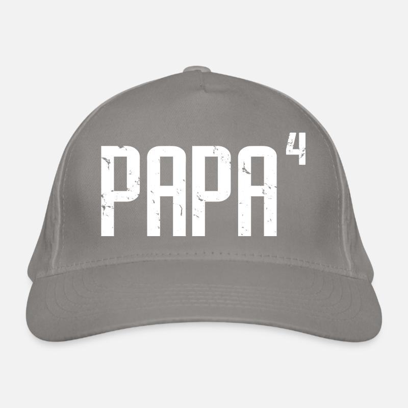 Papa von vier Spaß Geschenk für alle Vater mit 4 Kindern Bio-Baseballkappe