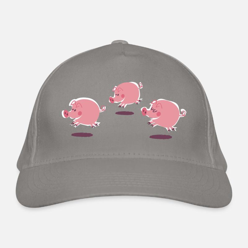 kleine Schweine Bio-Baseballkappe