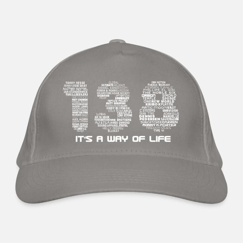 138 Trance (White Text) Organic Baseball Cap