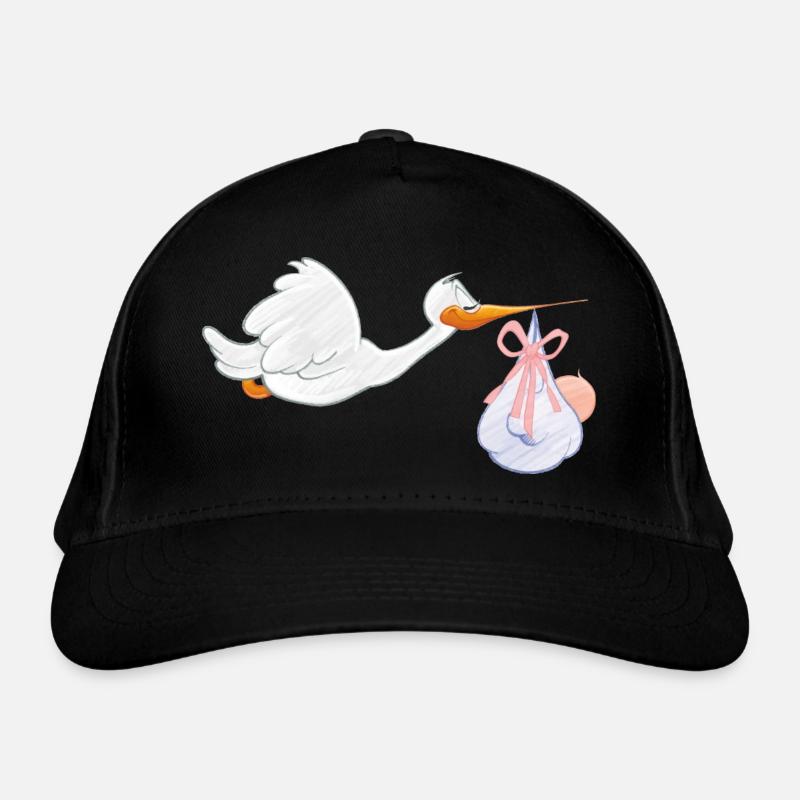 Cigogne avec bébé Casquette classique bio