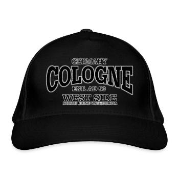 Köln Cologne (black oldstyle) - Bio-Baseballkappe - Schwarz - Vorne