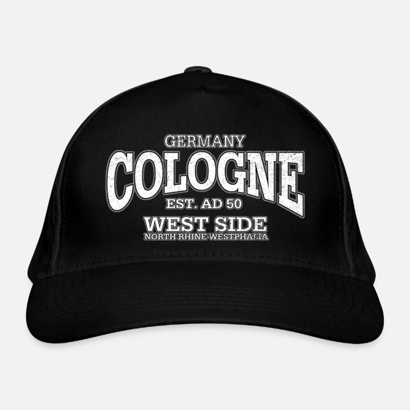 Köln Cologne (white oldstyle) Bio-Baseballkappe
