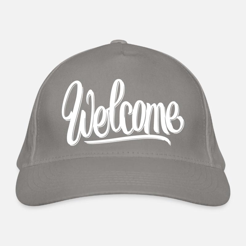 Welcome Font Organic Baseball Cap