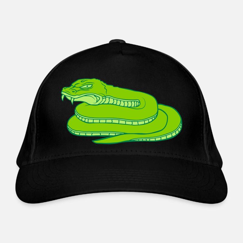 Conception de serpent dangereux maléfique Casquette classique bio