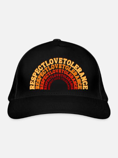 RESPEKT LIEBE TOLERANZ - Bio-Baseballkappe - Schwarz