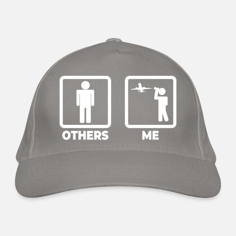 Planespotter Stick Figure Organic Baseball Cap