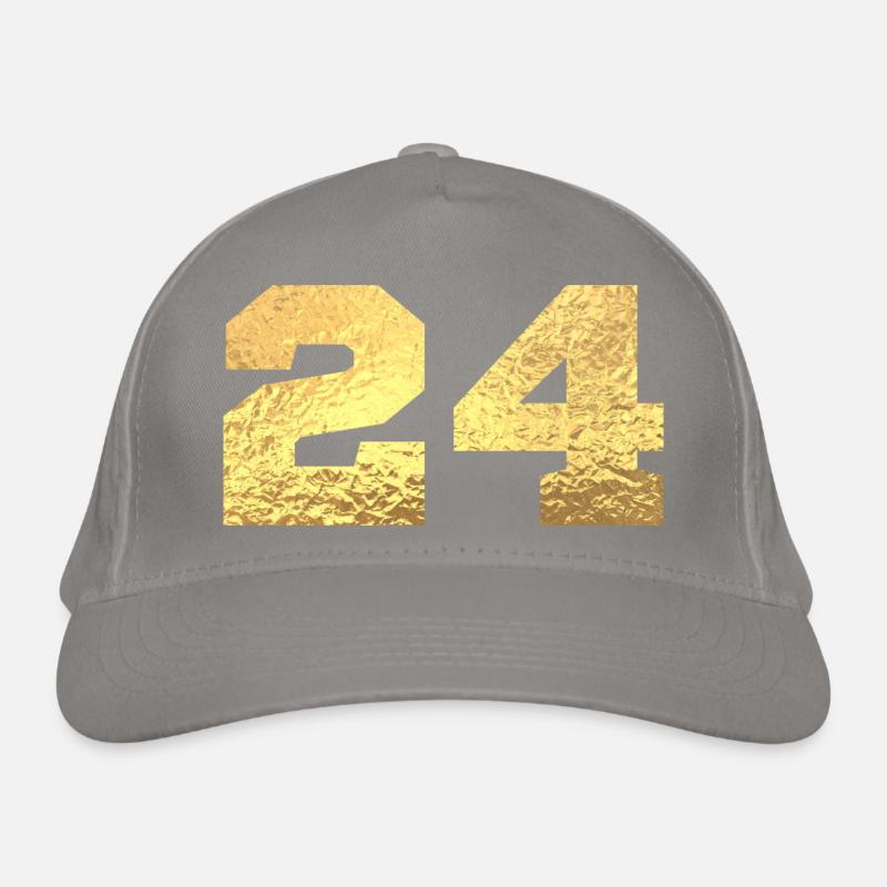Numéro 24 paillettes doré - 24e anniversaire Casquette classique bio