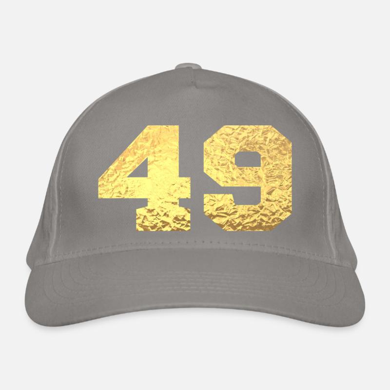 Numéro 49 paillettes doré - 49e anniversaire Casquette classique bio