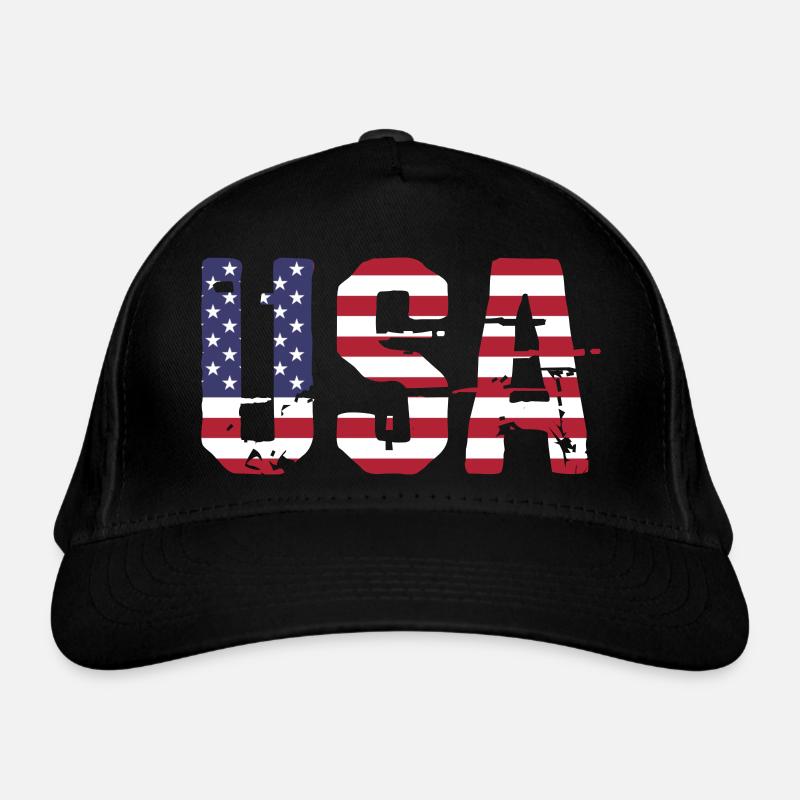 Les États-Unis aux couleurs du drapeau américain drapeau Casquette classique bio