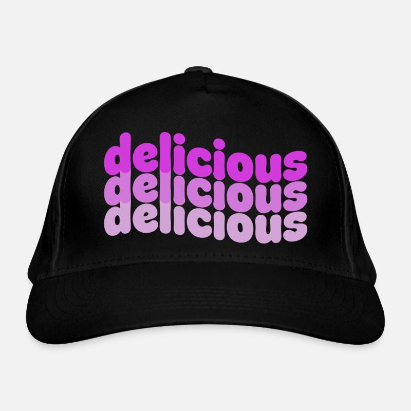 Delicious Typo Gradient Muster Bio-Baseballkappe