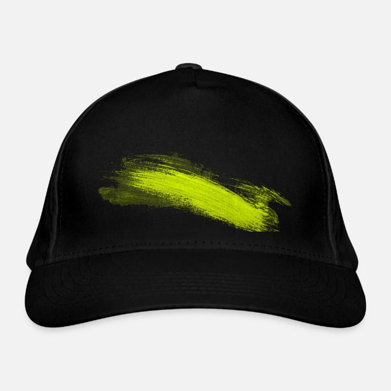 Neon Lime Brush Stroke Organic Baseball Cap