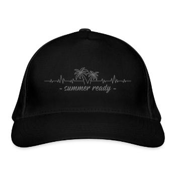 Summer ready - Organic Baseball Cap - black - Front