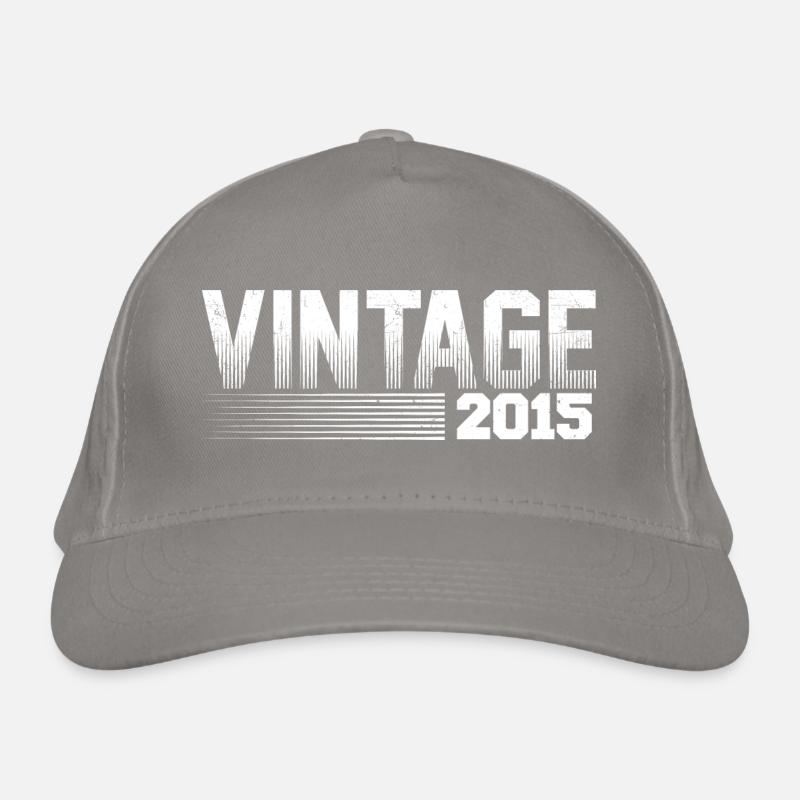 Millésime 2015 Anniversaire Rétro 2015 Casquette classique bio