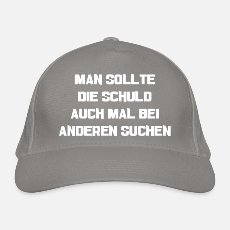 Spruch Schuld Bio-Baseballkappe