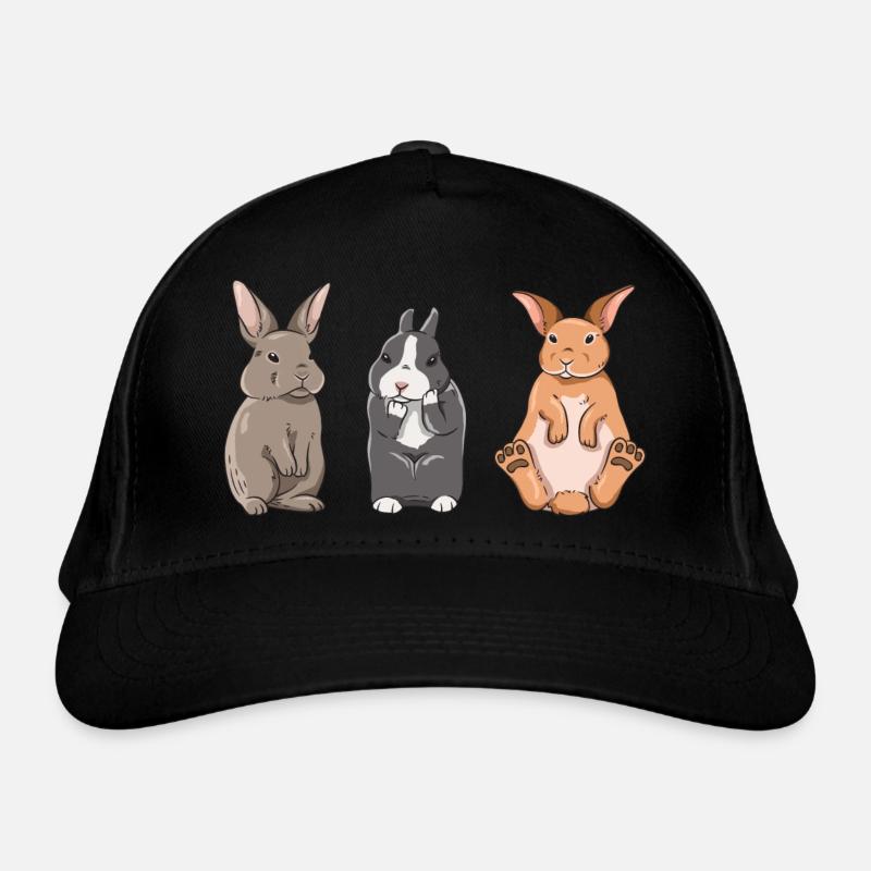 Conception de lapin mignon pour les propriétaires de lapins Casquette classique bio