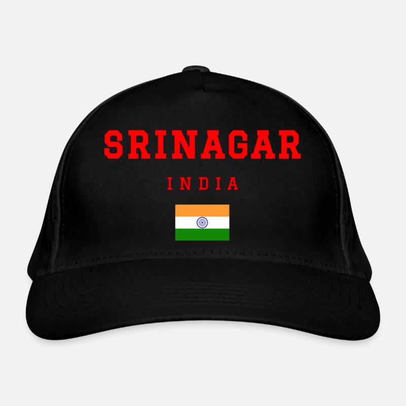 Srinagar, India - Organic Baseball Cap - black