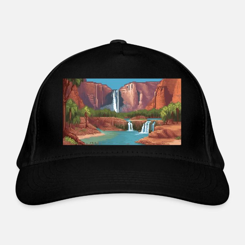 Havasu Falls, Arizona - Pixel Art Organic Baseball Cap