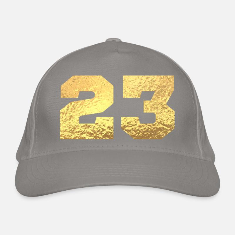 Numéro 23 paillettes doré - 23e anniversaire Casquette classique bio