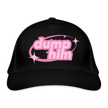Dump Him – Girly Y2K Statement - Organic Baseball Cap - black - Front