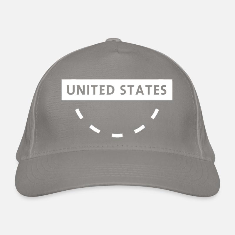 Emblème de texte circulaire des États-Unis Casquette classique bio